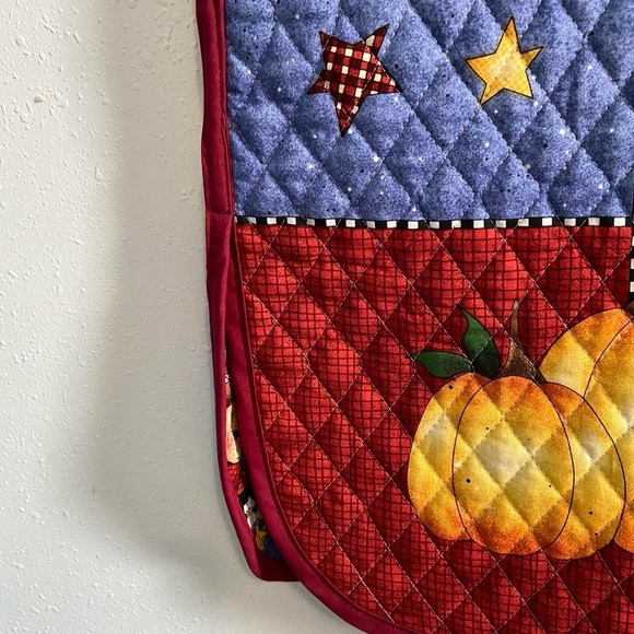 Handmade Reversible Fall Patchwork Quilted Vest - Picture 3 of 5